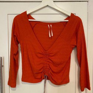 Anthropologie Sabrina Knit Top, Orange, SM